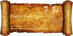 Tholt Zsófia névjegykártya