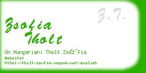 zsofia tholt business card